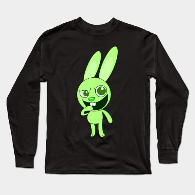 Crazy and Evil Rabbit/Bunny Animal Long Sleeve T-Shirt by Normo Apparel